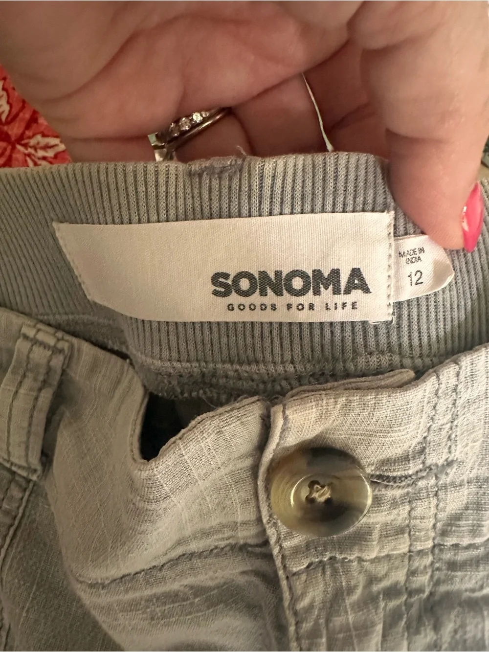Women’s Light Gray Casual Utility Pants - Picture 4 of 5